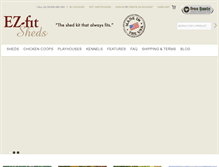Tablet Screenshot of ezfitsheds.com